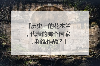 历史上的花木兰，代表的哪个国家，和谁作战？