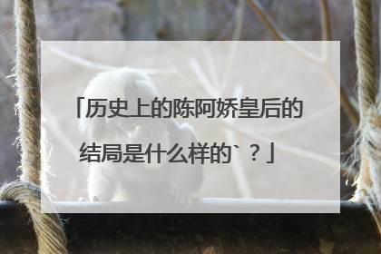 历史上的陈阿娇皇后的结局是什么样的`?