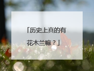历史上真的有花木兰嘛？