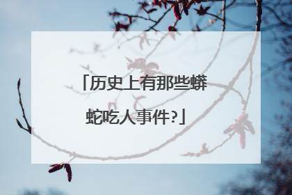 历史上有那些蟒蛇吃人事件?