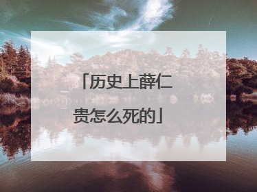 历史上薛仁贵怎么死的