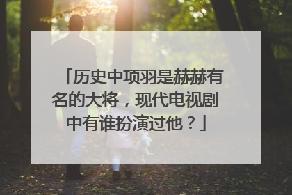 历史中项羽是赫赫有名的大将,现代电视剧中有谁扮演过他?