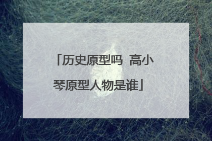 历史原型吗 高小琴原型人物是谁
