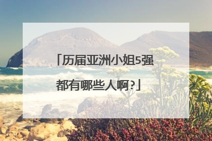 历届亚洲小姐5强都有哪些人啊?