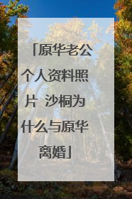 原华老公个人资料照片 沙桐为什么与原华离婚