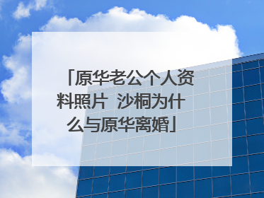 原华老公个人资料照片 沙桐为什么与原华离婚