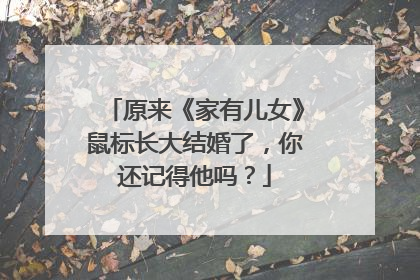 原来《家有儿女》鼠标长大结婚了，你还记得他吗？