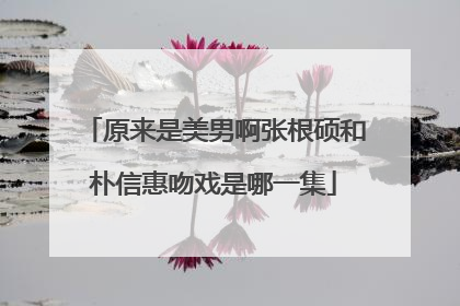 原来是美男啊张根硕和朴信惠吻戏是哪一集