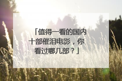 值得一看的国内十部催泪电影，你看过哪几部？