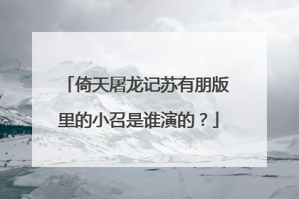 倚天屠龙记苏有朋版里的小召是谁演的?