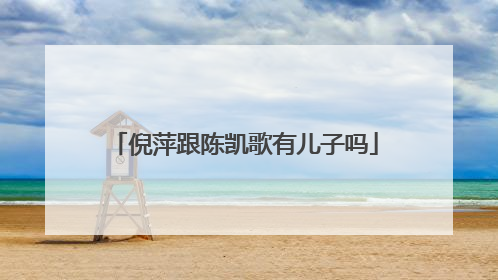 倪萍跟陈凯歌有儿子吗