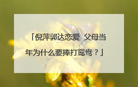 倪萍郭达恋爱 父母当年为什么要捧打鸳鸯?