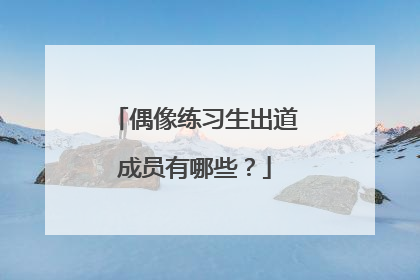 偶像练习生出道成员有哪些?