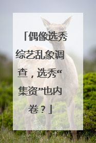 偶像选秀综艺乱象调查，选秀“集资”也内卷？