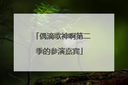 偶滴歌神啊第二季的参演嘉宾