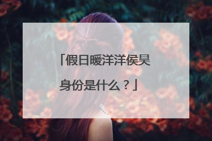 假日暖洋洋侯昊身份是什么？