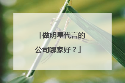 做明星代言的公司哪家好？