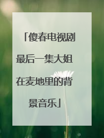 傻春电视剧最后一集大姐在麦地里的背景音乐