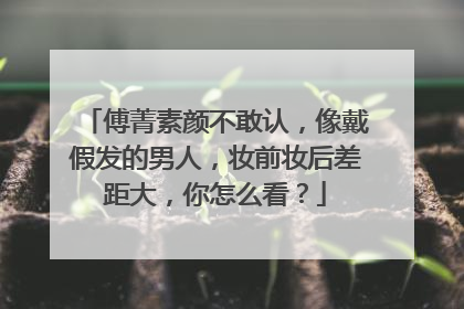 傅菁素颜不敢认，像戴假发的男人，妆前妆后差距大，你怎么看？