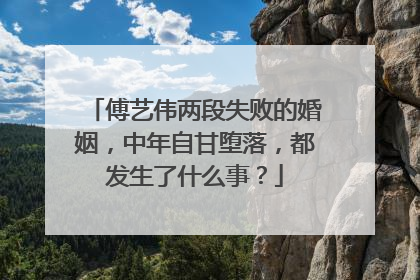 傅艺伟两段失败的婚姻,中年自甘堕落,都发生了什么事?