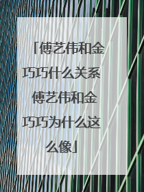 傅艺伟和金巧巧什么关系 傅艺伟和金巧巧为什么这么像