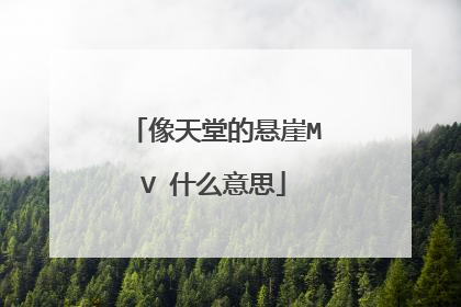 像天堂的悬崖MV 什么意思