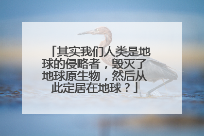 其实我们人类是地球的侵略者，毁灭了地球原生物，然后从此定居在地球？