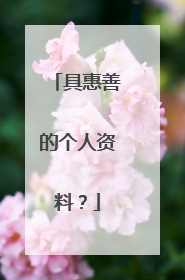 具惠善的个人资料?