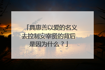 具惠善以爱的名义去控制安宰贤的背后是因为什么？