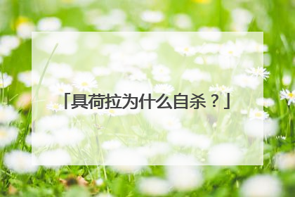 具荷拉为什么自杀?