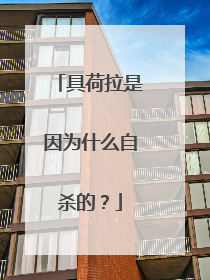 具荷拉是因为什么自杀的?