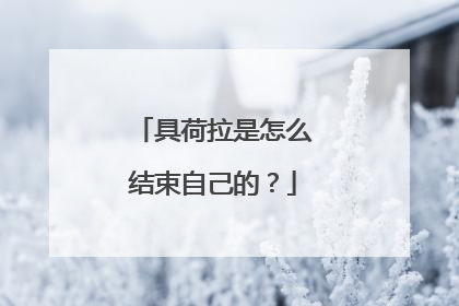 具荷拉是怎么结束自己的？