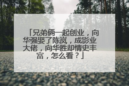 兄弟俩一起创业,向华强娶了陈岚,成影业大佬,向华胜却情史丰富,怎么看?