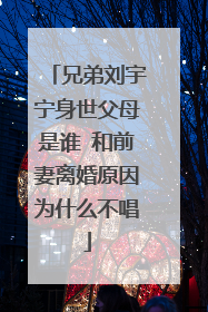 兄弟刘宇宁身世父母是谁 和前妻离婚原因为什么不唱