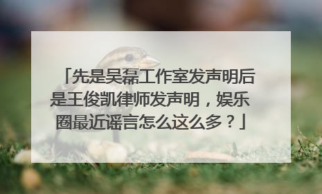 先是吴磊工作室发声明后是王俊凯律师发声明,娱乐圈最近谣言怎么这么多?