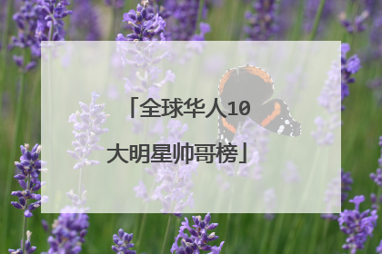 全球华人10大明星帅哥榜