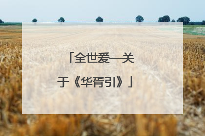 全世爱——关于《华胥引》