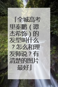 全城高考里秦鹏（谭杰希饰）的发型叫什么？怎么和理发师说？有清楚的图片最好