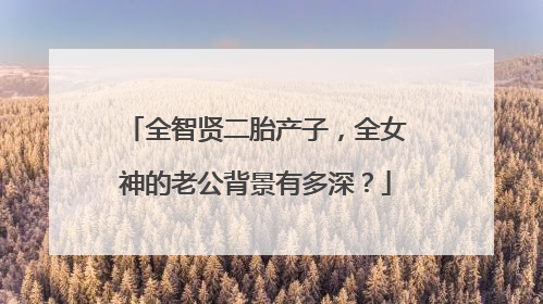 全智贤二胎产子，全女神的老公背景有多深？
