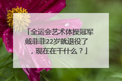 全运会艺术体操冠军戴菲菲22岁就退役了，现在在干什么？
