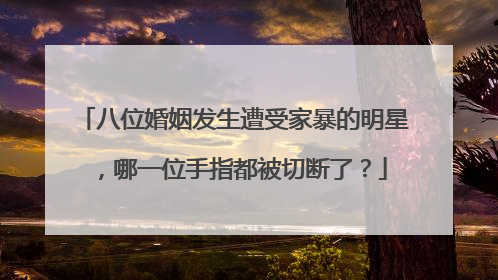 八位婚姻发生遭受家暴的明星,哪一位手指都被切断了?