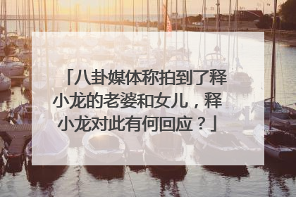 八卦媒体称拍到了释小龙的老婆和女儿，释小龙对此有何回应？