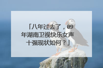 八年过去了，09年湖南卫视快乐女声十强现状如何？