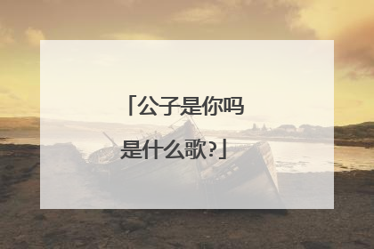 公子是你吗是什么歌?