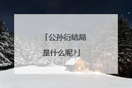 公孙衍结局是什么呢?
