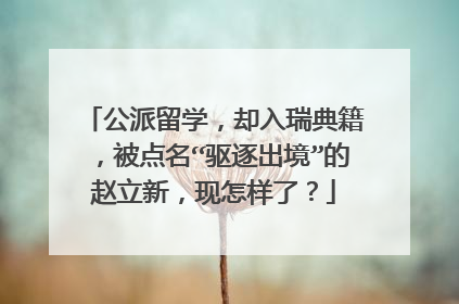 公派留学，却入瑞典籍，被点名“驱逐出境”的赵立新，现怎样了？