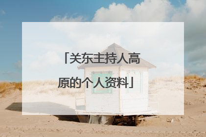 关东主持人高原的个人资料