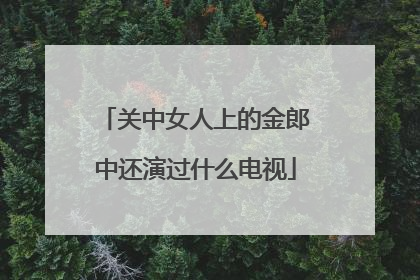 关中女人上的金郎中还演过什么电视