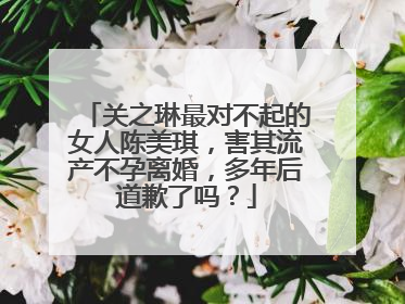 关之琳最对不起的女人陈美琪,害其流产不孕离婚,多年后道歉了吗?