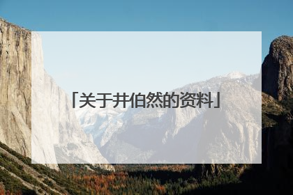 关于井伯然的资料
